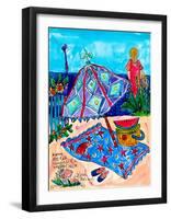 Picnic at the Beach-Deborah Cavenaugh-Framed Art Print