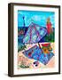 Picnic at the Beach-Deborah Cavenaugh-Framed Art Print