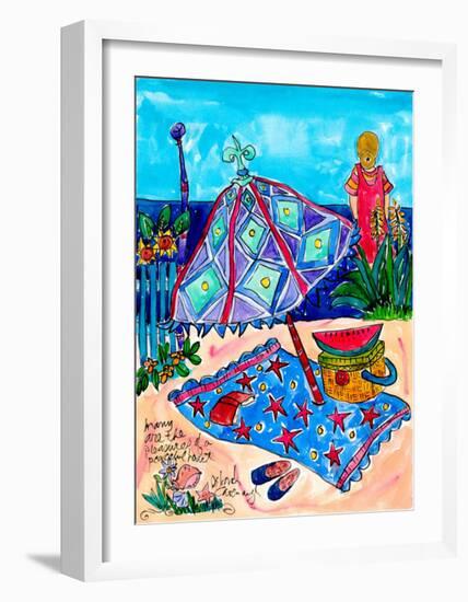 Picnic at the Beach-Deborah Cavenaugh-Framed Art Print