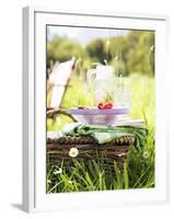 Picnic Basket with Picnicware and Radishes-null-Framed Photographic Print