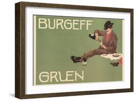 Picnic Burgeff Gruen Champagne Ad-null-Framed Art Print