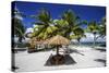 Picnic Huts on the Beaches of Alphonse Island, Seychelles-Matt Jones-Stretched Canvas