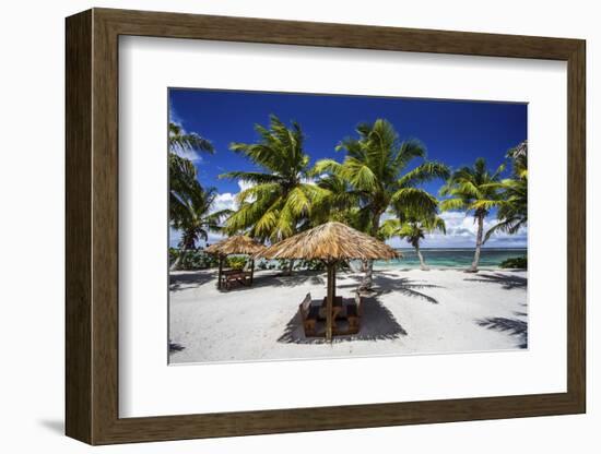 Picnic Huts on the Beaches of Alphonse Island, Seychelles-Matt Jones-Framed Photographic Print