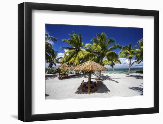 Picnic Huts on the Beaches of Alphonse Island, Seychelles-Matt Jones-Framed Photographic Print