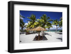 Picnic Huts on the Beaches of Alphonse Island, Seychelles-Matt Jones-Framed Photographic Print