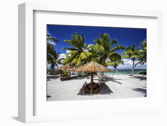 Picnic Huts on the Beaches of Alphonse Island, Seychelles-Matt Jones-Framed Photographic Print