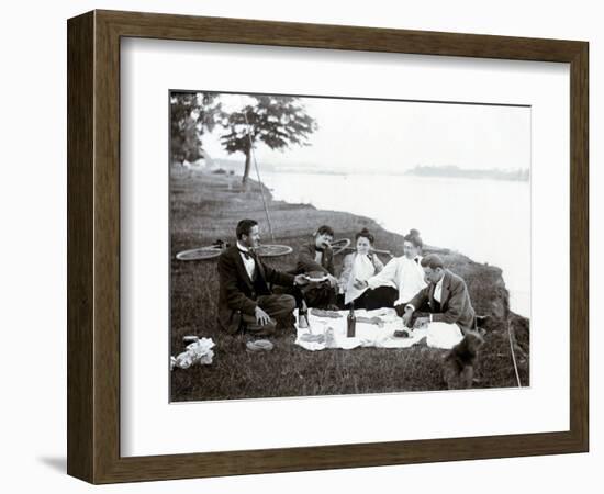 Picnic in 1900-null-Framed Photographic Print