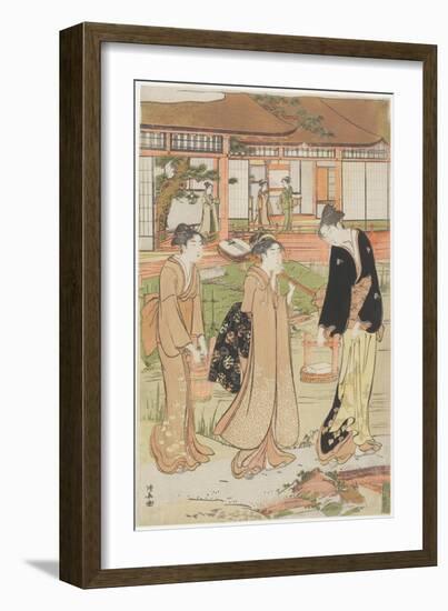 Picnic in a Daimyo's Garden, 1786-Torii Kiyonaga-Framed Giclee Print