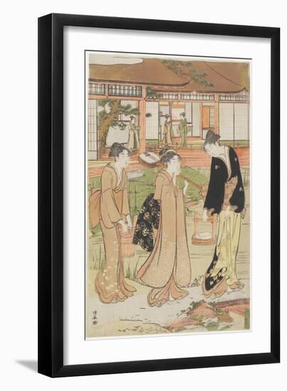 Picnic in a Daimyo's Garden, 1786-Torii Kiyonaga-Framed Giclee Print