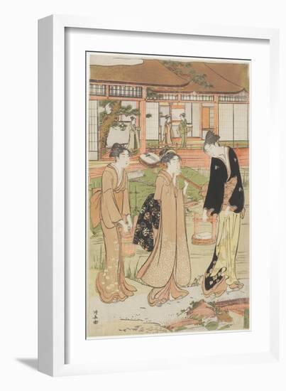 Picnic in a Daimyo's Garden, 1786-Torii Kiyonaga-Framed Giclee Print