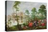 Picnic in a Park-Christoffel Jacobsz Van Der Lamen-Stretched Canvas