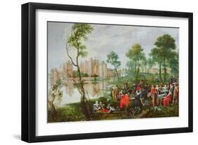 Picnic in a Park-Christoffel Jacobsz Van Der Lamen-Framed Giclee Print