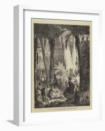 Picnic in Australia to the Officers of the Flying Squadron-null-Framed Giclee Print