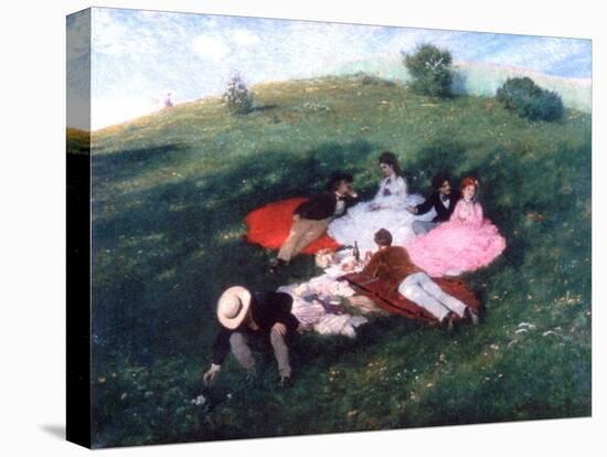 Picnic in May, 1873-Pal Szinyei Merse-Stretched Canvas
