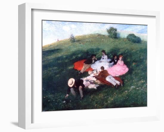 Picnic in May, 1873-Pal Szinyei Merse-Framed Giclee Print