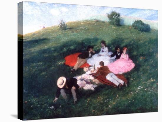 Picnic in May, 1873-Pal Szinyei Merse-Stretched Canvas