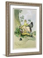 Picnic in the Shade, Published 1835, Reprinted in 1908-Peter Fendi-Framed Giclee Print