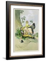 Picnic in the Shade, Published 1835, Reprinted in 1908-Peter Fendi-Framed Giclee Print