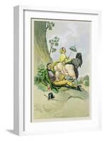 Picnic in the Shade, Published 1835, Reprinted in 1908-Peter Fendi-Framed Giclee Print