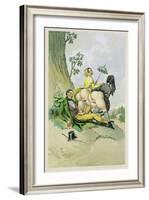 Picnic in the Shade, Published 1835, Reprinted in 1908-Peter Fendi-Framed Giclee Print