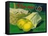 Picnic Lemon Label - Whittier, CA-Lantern Press-Framed Stretched Canvas