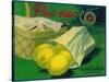 Picnic Lemon Label - Whittier, CA-Lantern Press-Stretched Canvas