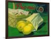 Picnic Lemon Label - Whittier, CA-Lantern Press-Framed Art Print