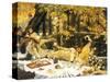 Picnic Lunch by Pool, 1876-James Tissot-Stretched Canvas