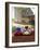 Picnic Lunch of Bread, Cheese, Tomatoes and Red Wine on a Hamper in the Dordogne, France-Michael Busselle-Framed Photographic Print