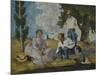 Picnic on a Riverbank, 1873-74-Paul Cézanne-Mounted Giclee Print