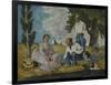 Picnic on a Riverbank, 1873-74-Paul Cézanne-Framed Giclee Print