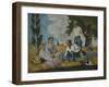Picnic on a Riverbank, 1873-74-Paul Cézanne-Framed Giclee Print