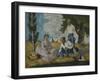 Picnic on a Riverbank, 1873-74-Paul Cézanne-Framed Giclee Print