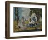 Picnic on a Riverbank, 1873-74-Paul Cézanne-Framed Giclee Print