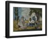 Picnic on a Riverbank, 1873-74-Paul Cézanne-Framed Giclee Print