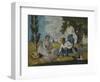 Picnic on a Riverbank, 1873-74-Paul Cézanne-Framed Giclee Print