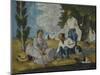 Picnic on a Riverbank, 1873-74-Paul Cézanne-Mounted Giclee Print