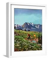 "Picnic On Mt. Ranier", July 17, 1954-John Clymer-Framed Giclee Print