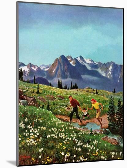 "Picnic On Mt. Ranier", July 17, 1954-John Clymer-Mounted Giclee Print