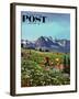 "Picnic On Mt. Ranier" Saturday Evening Post Cover, July 17, 1954-John Clymer-Framed Giclee Print