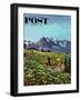 "Picnic On Mt. Ranier" Saturday Evening Post Cover, July 17, 1954-John Clymer-Framed Premium Giclee Print