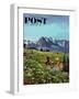 "Picnic On Mt. Ranier" Saturday Evening Post Cover, July 17, 1954-John Clymer-Framed Premium Giclee Print