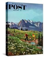 "Picnic On Mt. Ranier" Saturday Evening Post Cover, July 17, 1954-John Clymer-Stretched Canvas
