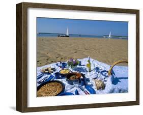 Picnic on the Banc Du Pecheur, Commune Des Portes, Ile De Re, Charente Maritime, France-Bruno Barbier-Framed Photographic Print