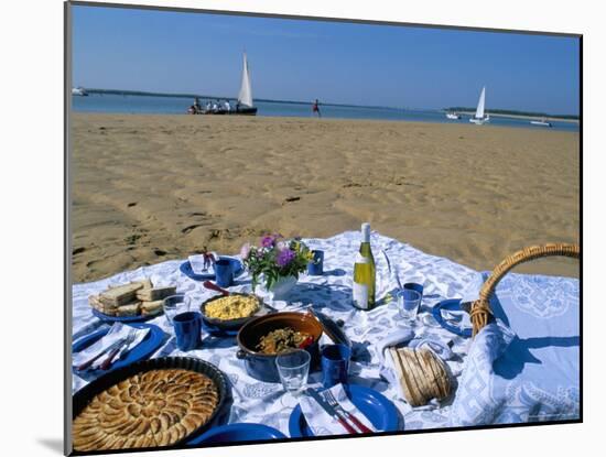 Picnic on the Banc Du Pecheur, Commune Des Portes, Ile De Re, Charente Maritime, France-Bruno Barbier-Mounted Photographic Print