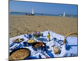 Picnic on the Banc Du Pecheur, Commune Des Portes, Ile De Re, Charente Maritime, France-Bruno Barbier-Mounted Photographic Print