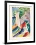 Picnic on the Beach (Picnic after Sailin), 1913-August Macke-Framed Giclee Print