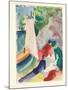 Picnic on the Beach (Picnic after Sailin), 1913-August Macke-Mounted Giclee Print