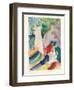 Picnic on the Beach (Picnic after Sailin), 1913-August Macke-Framed Premium Giclee Print