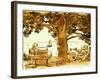 Picnic on the Maine Coast, 1975, ink drawing-null-Framed Giclee Print